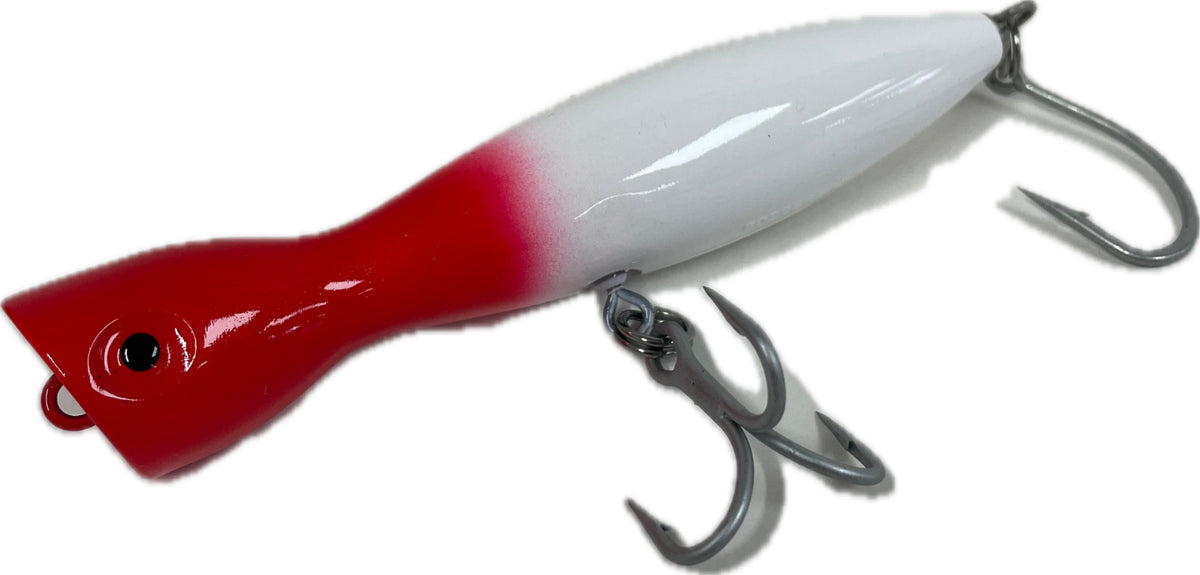 Super Strike Little Neck Popper Fishing Lure 2-3/4oz Red & White