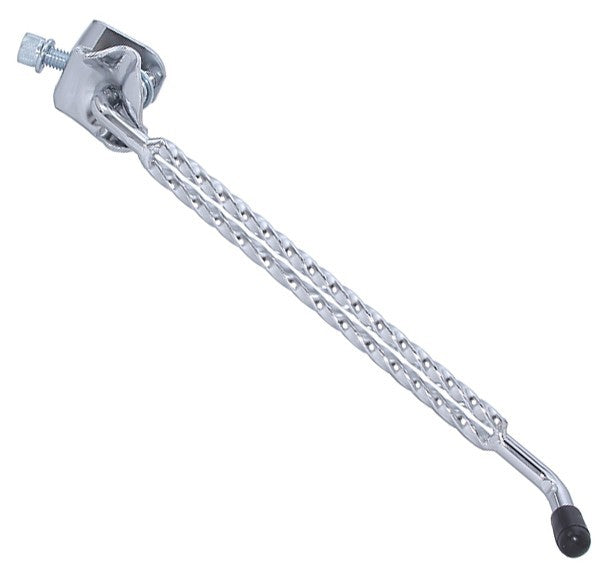 10-1/2 Inch Chrome Bicycle Stand for Lowrider Cruiser Bikes - Double Square Twist