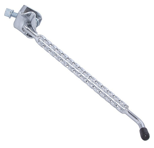 10-1/2 Inch Chrome Bicycle Stand for Lowrider Cruiser Bikes - Double Square Twist