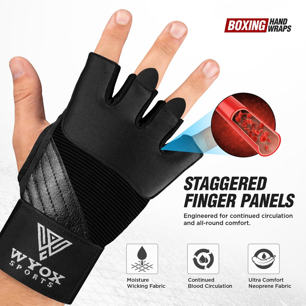 Gel Boxing Hand Wraps Inner Gloves 80cm Wrist Support for MMA Kickboxing
