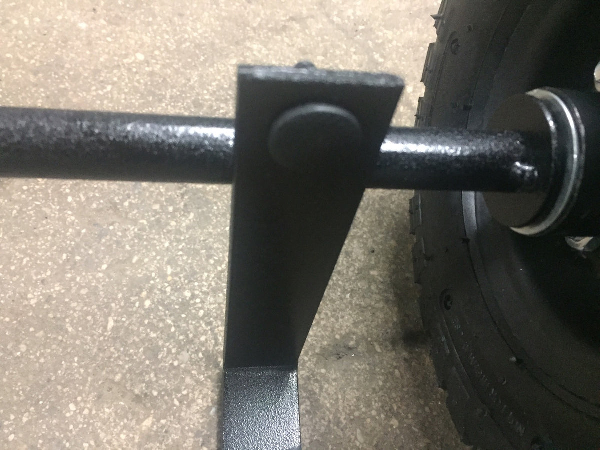 Wheel Tire Axle Kit for YETI 65 Cooler with Support Straps and Black Rims