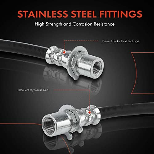 Rear Inner Brake Hydraulic Hose for Chevy GMC Silverado Sierra