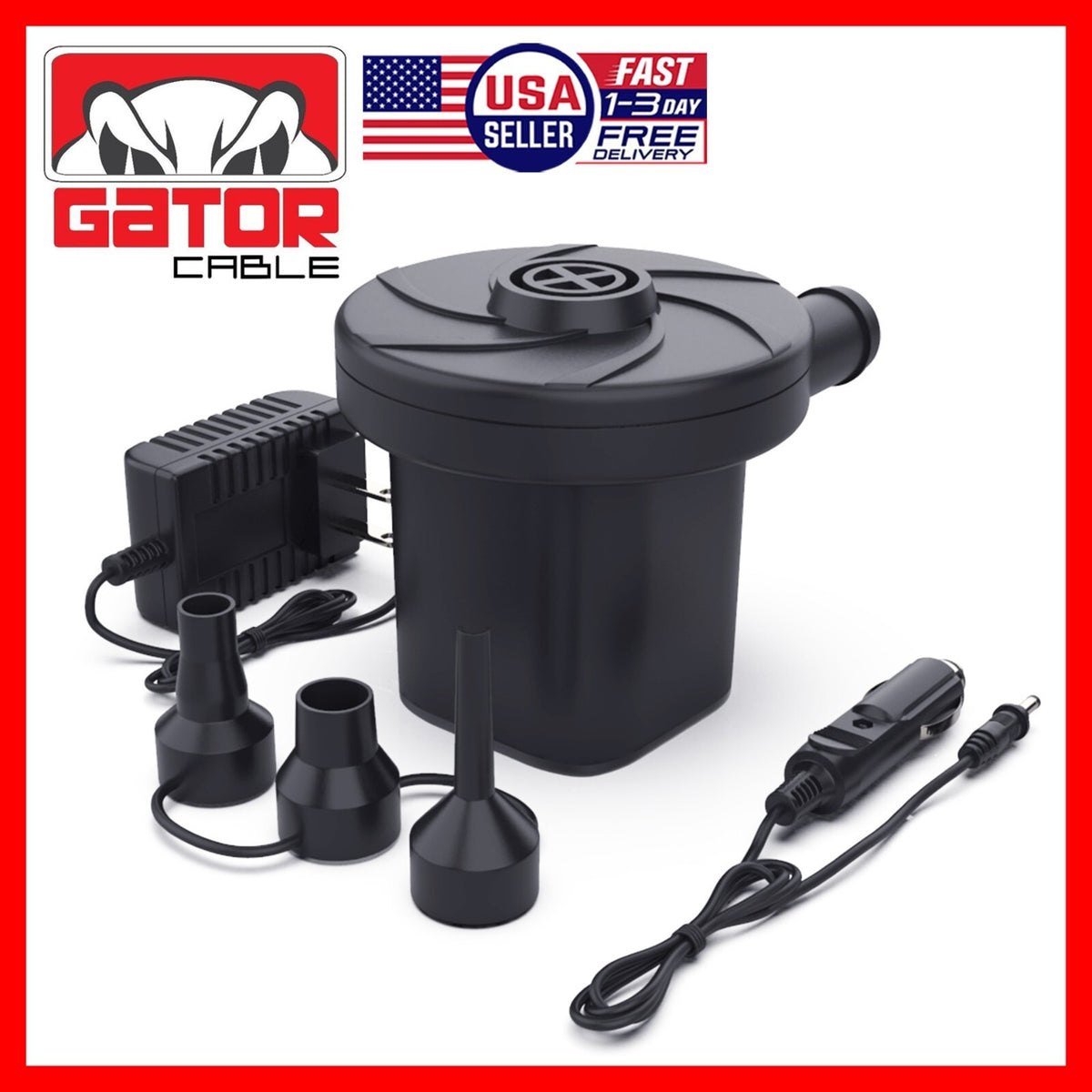 Portable Electric Air Pump for Inflatables Pool Mattress Boat Car
