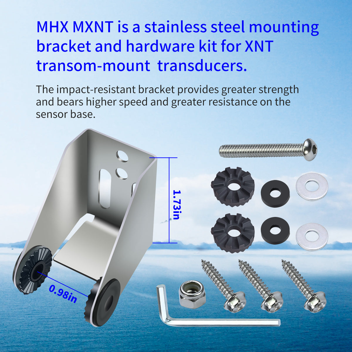 Metal Transducer Mounting Bracket for Si G2N MHX MXNT - Durable Fish Finder Mount