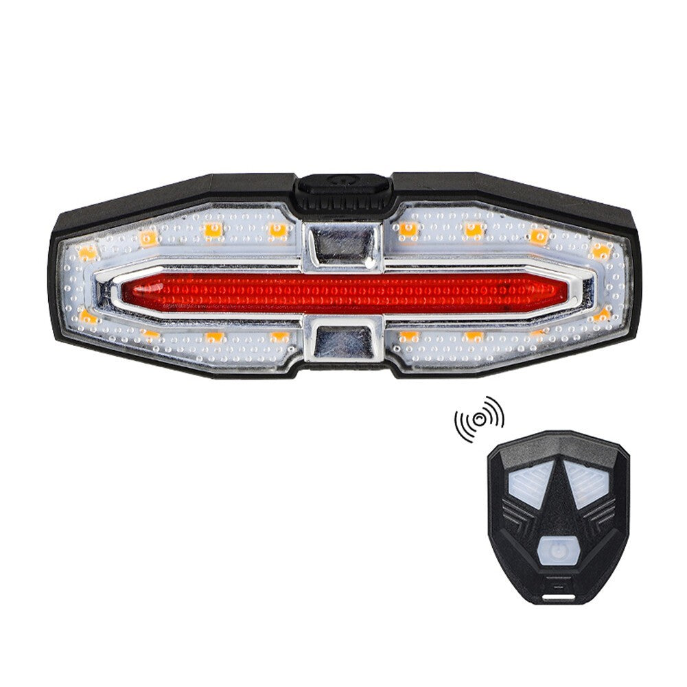 Wireless Bicycle Tail Light with Remote Turn Signal - Waterproof LED Cycling Rear Lamp