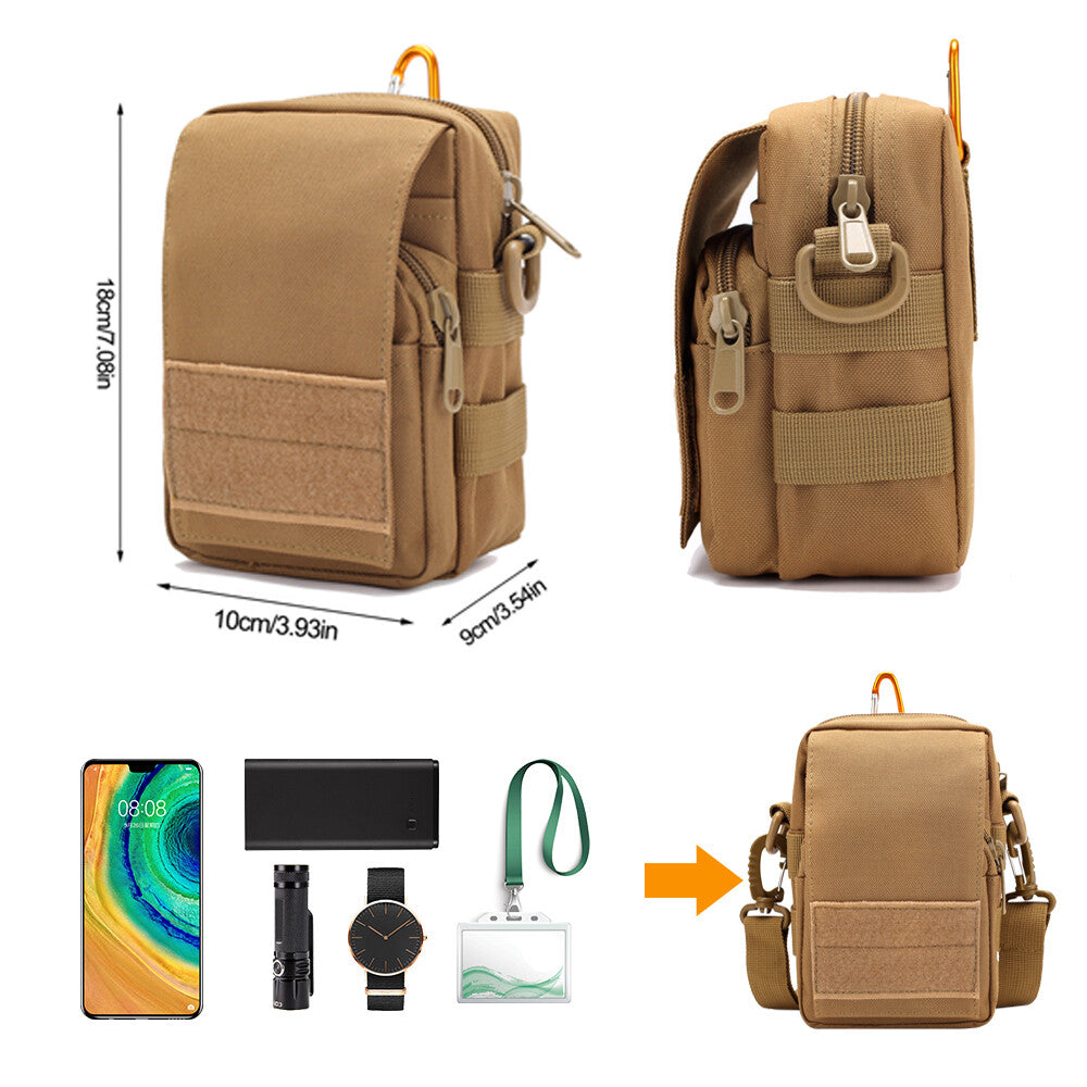Tactical Molle Bag Outdoor EDC Waist Pouch Military Fanny Pack Phone Holder