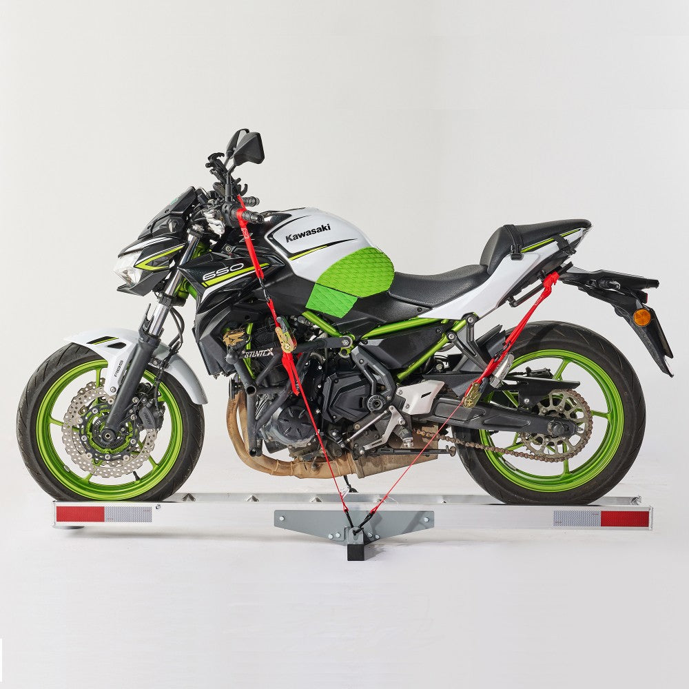 Aluminum Motorcycle Hitch Mount Carrier with Ramp 400lb Load Capacity