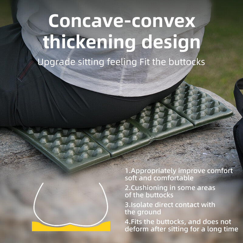 Foldable Camping Seat Cushion with Insulation and Breathable Foam - Lightweight Portable Pad
