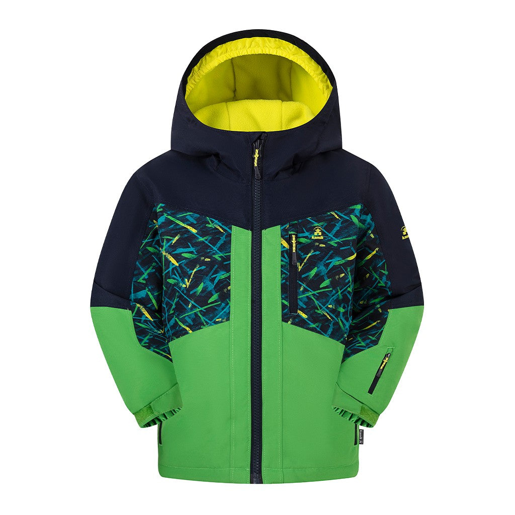 Kids Waterproof Puffer Jacket with Reflective Details - Winter Outerwear
