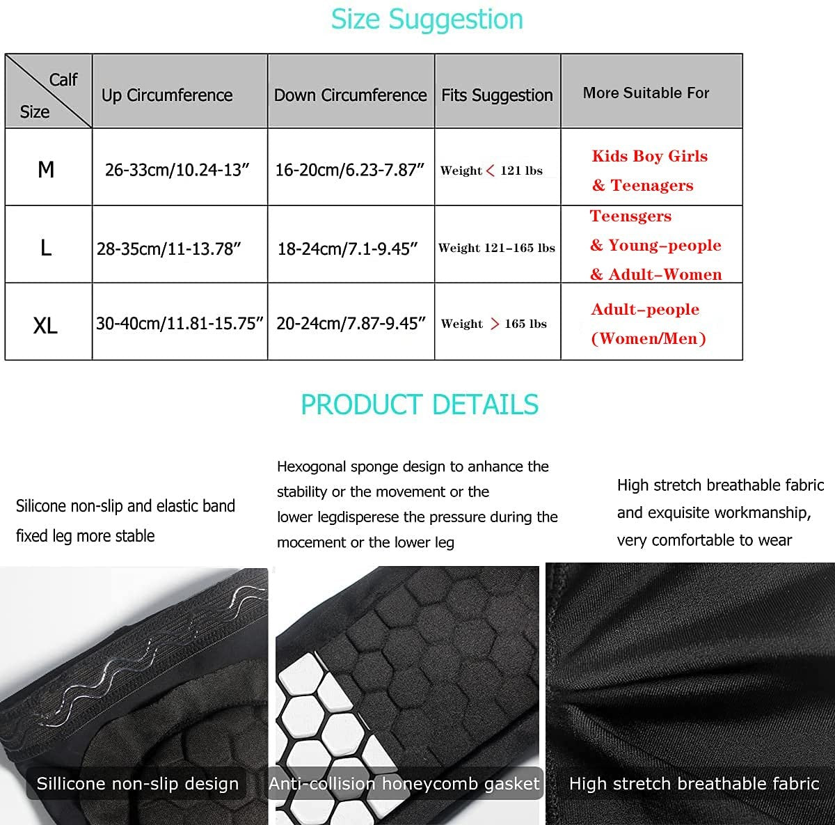 Kids & Adults Soccer Shin Guards Pads Anti-Collision Breathable Protective Gear Black