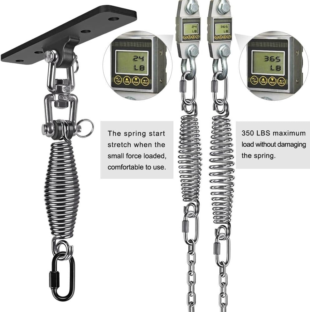 Heavy-Duty Boxing Bag Hanger with 360° Rotation Support for Wooden Beams