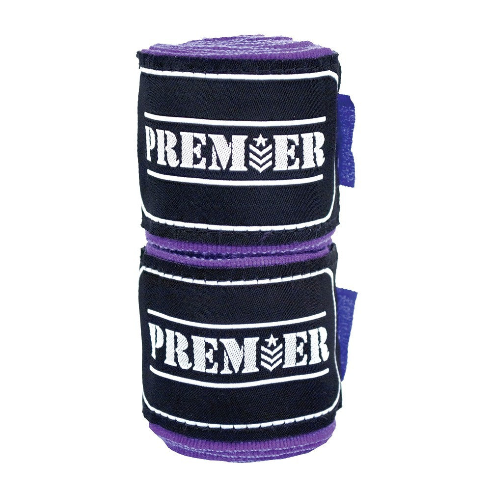 Purple 1.5 Inch x 120 Inch Hand Wraps for Weight Lifting and Boxing - Pair