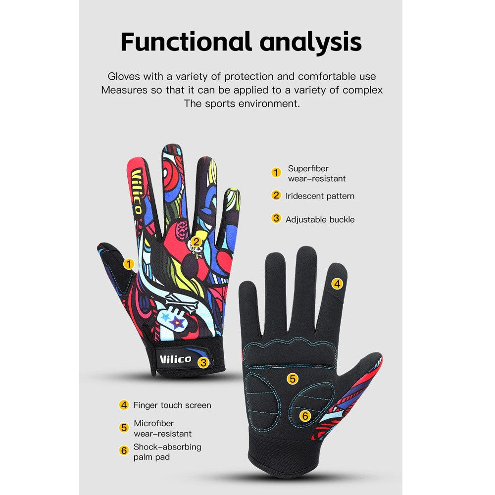 Motorcycle Riding Gloves Touch Screen Anti-Slip Shock Absorbing Breathable
