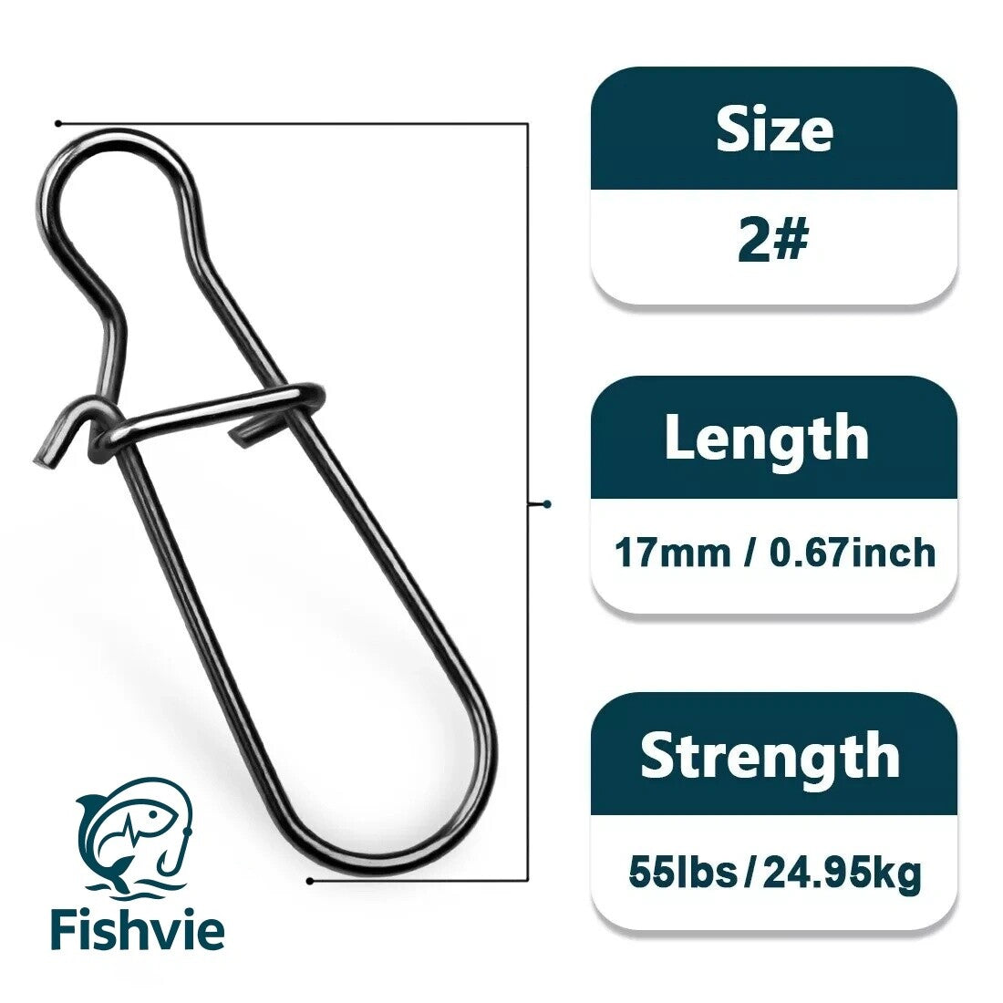Fishing Snaps Clips Set - Quick Locking Saltwater DuoLock for Lures & Rigs