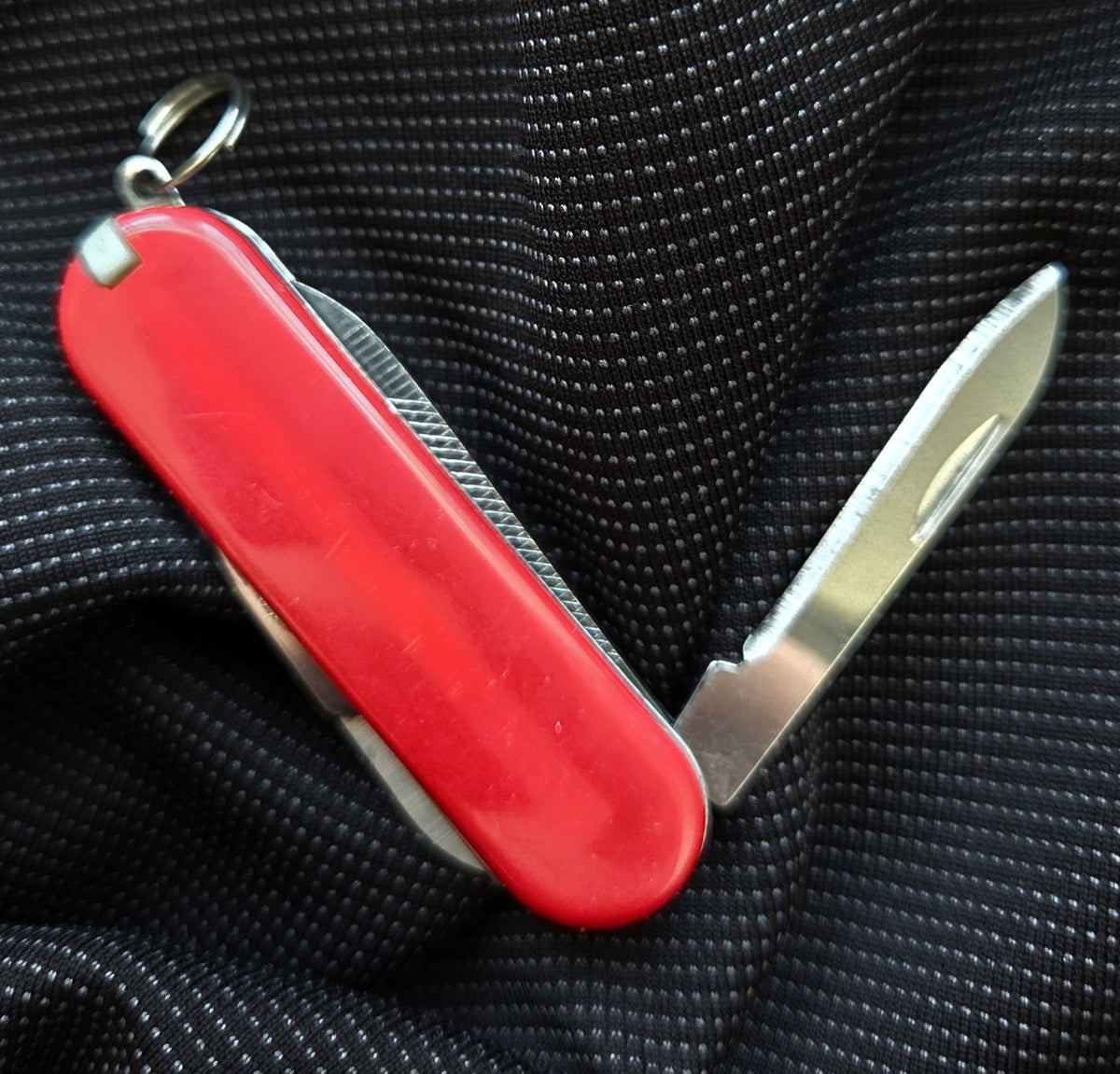 Swiss Style Keychain Pocket Knife with 5 Tools, Compact and Lightweight