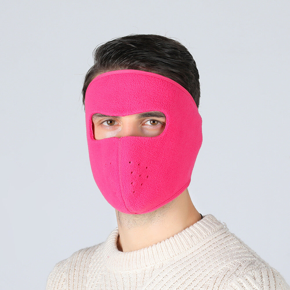 Winter Fleece Motorcycle Face Mask - Breathable Windproof Ski Mask for Cold Weather