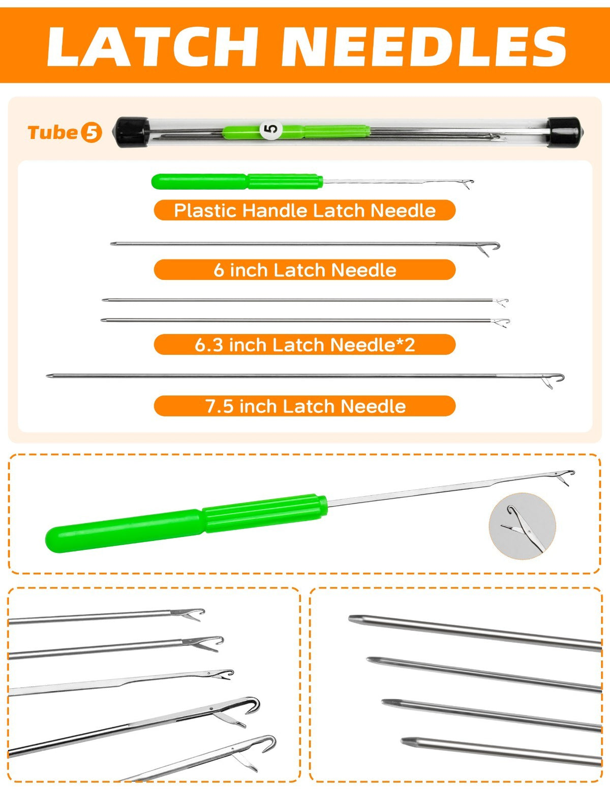 Spectra Threading & Splicing Needle Kit 21pcs for Line Splicing and Rigging