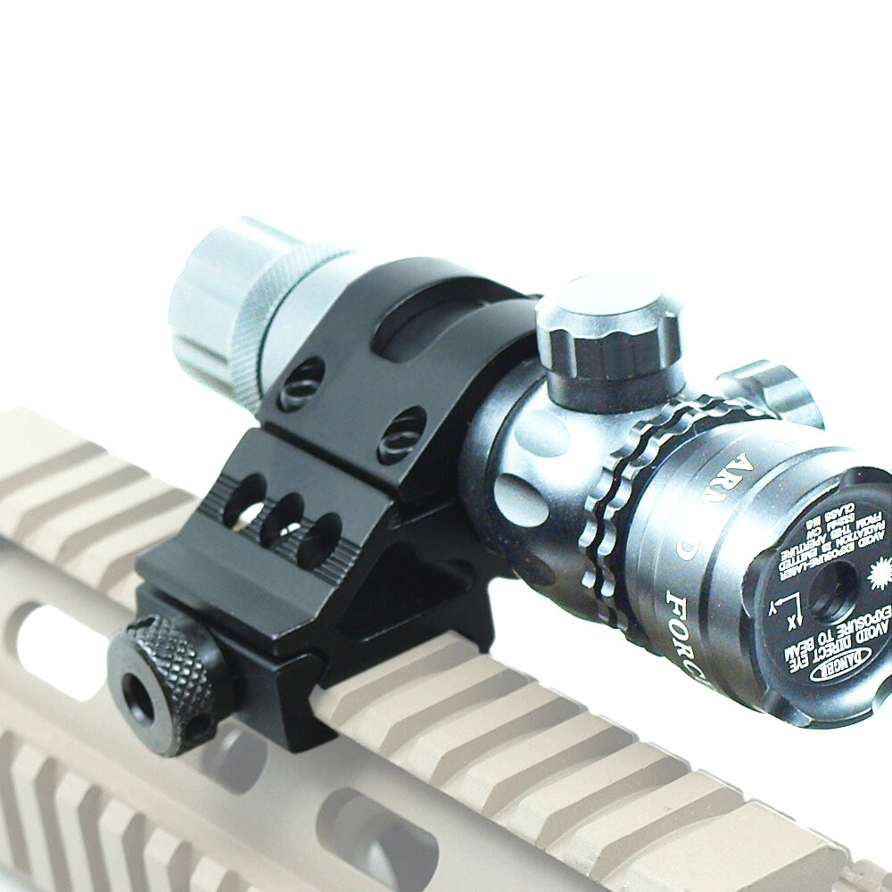 1-Inch Offset Scope Ring with 20mm Rail Mount for Scopes, Laser, Flashlight