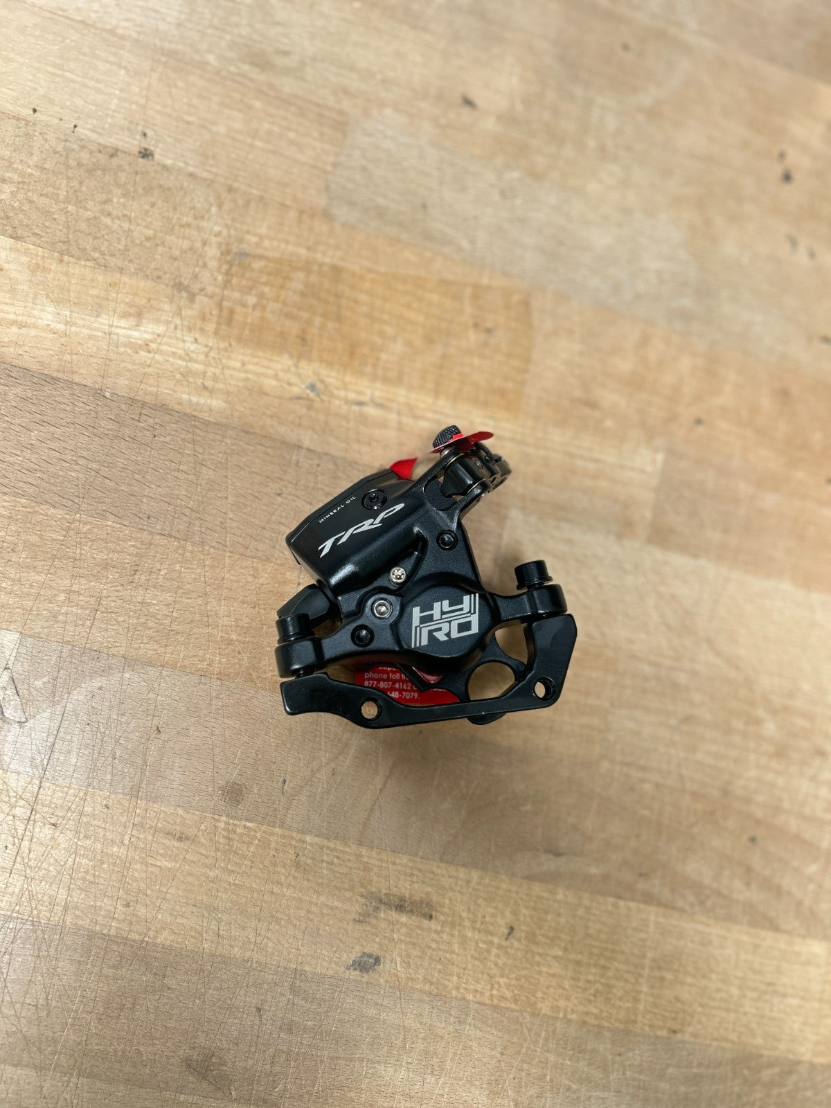 Hydraulic Disc Brake for Bike with Cable Actuation and IS Mount Adapter – Black