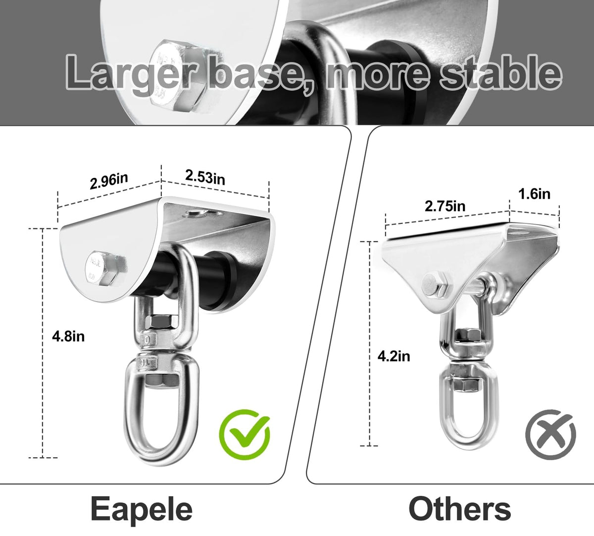 Heavy Bag Hanger Bracket with 360° Swivel for Boxing & Martial Arts