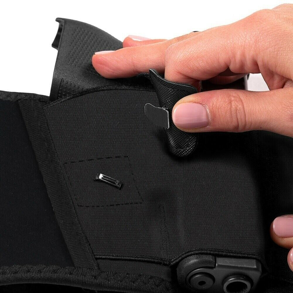 Concealed Carry Belly Band Holster for Left Hand Gun Waistband Pocket