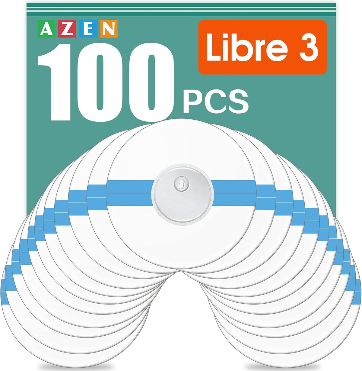Waterproof Sensor Covers for Libre 3 - 100 Pack Adhesive Patches