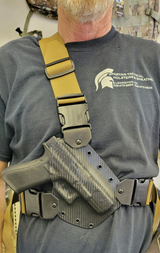 Adjustable Chest Sling & Holster for Tactical Gear Up to 4X Size — Made in USA