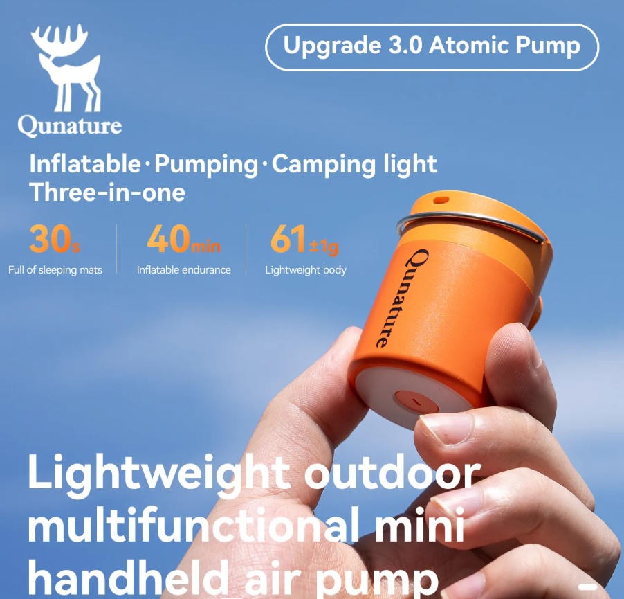 Mini Air Pump Portable Rechargeable Inflatable Pump with Camping Light
