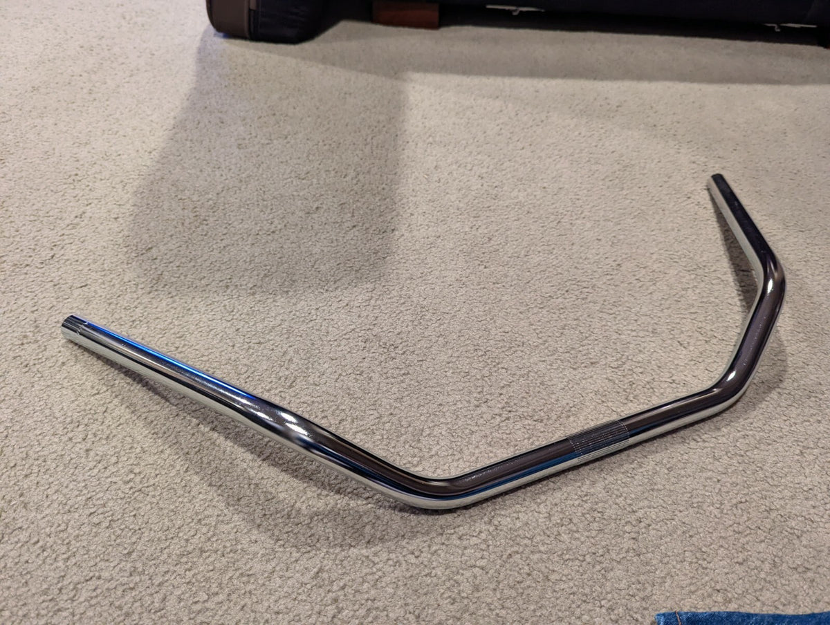 Chrome Beach Cruiser Handlebar 22.2mm 10 Inch Pullback Bicycle Bar