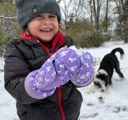 Kids Waterproof Snow Mittens - Insulated Winter Gloves for Snow Play