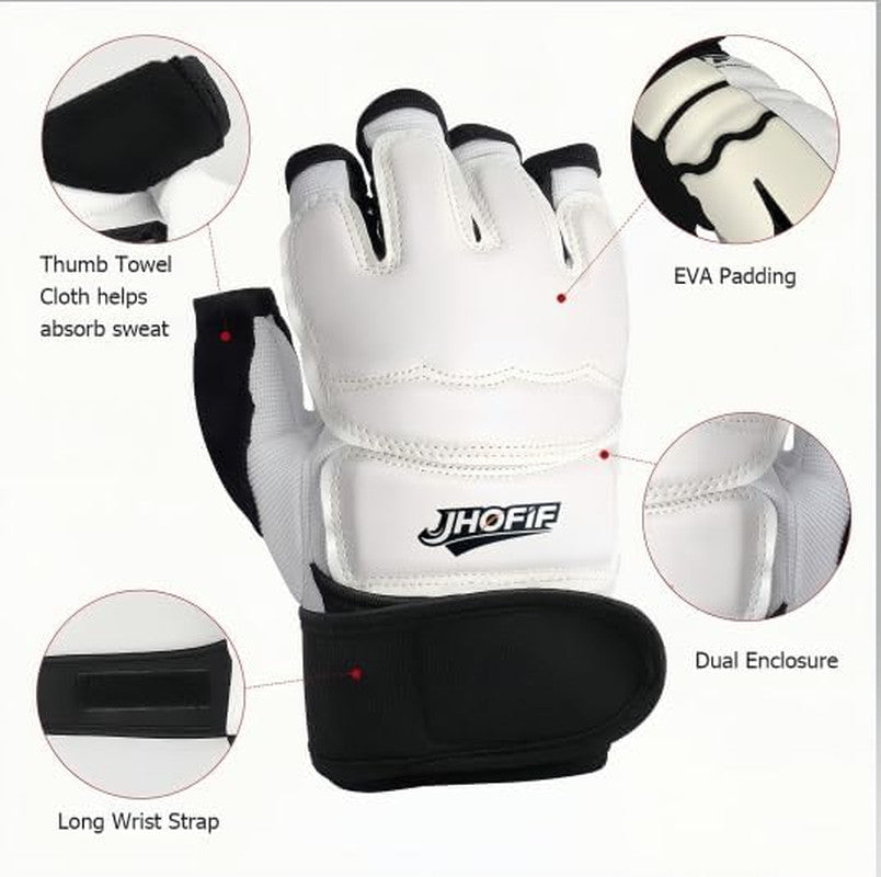 Adult & Youth Karate Sparring Gear Set with Headgear, Gloves, Kicks