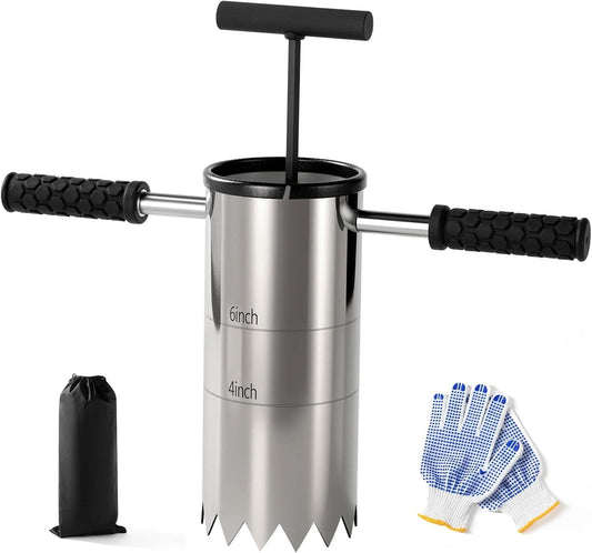Portable Golf Hole Cutter - Detachable Handle, USGA Standard 4 & 6 Inch