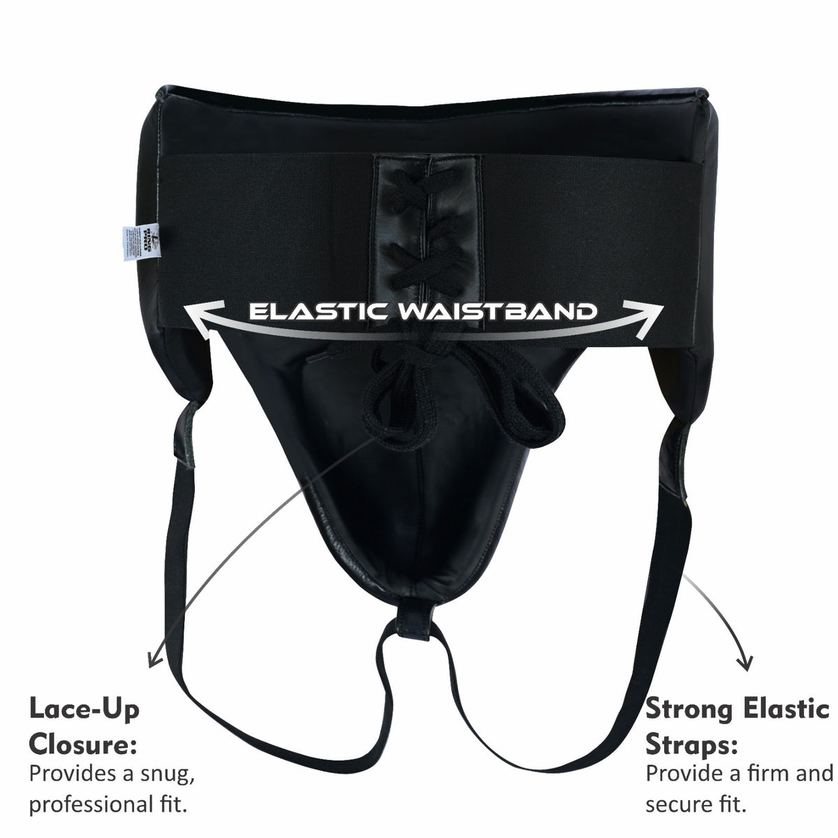 Leather Groin Guard with Built-In Cup for Boxing MMA Muay Thai Training - S-XL