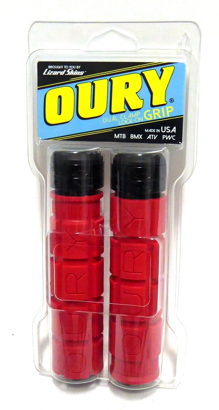 Oury Dual Lock On Bicycle Handlebar Grips Bonus Pack Red