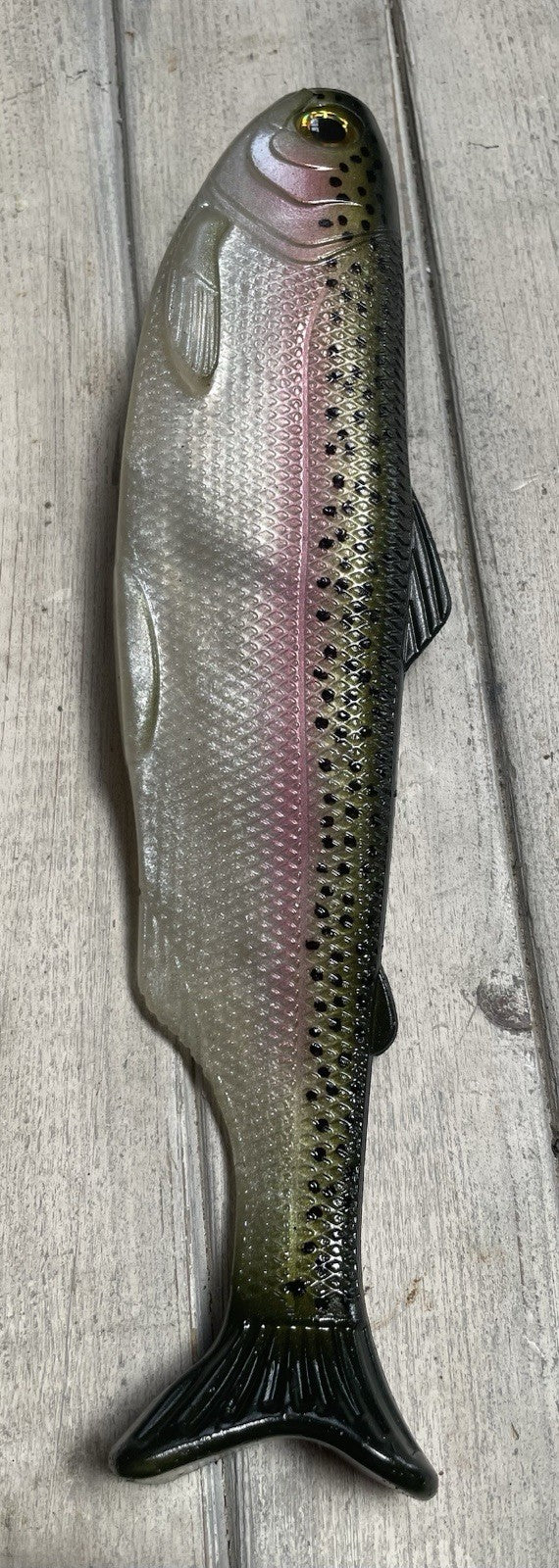 10-Inch Weedless Trout Swimbait with Subtle Tail Action - Stock Color