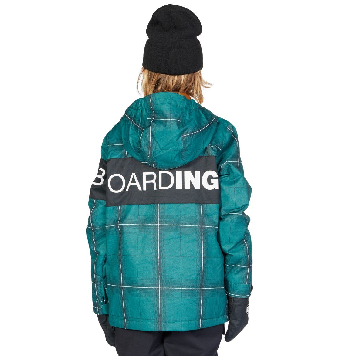 Youth Snowboard Jacket with Waterproof and Breathable Features - Plaid Botanical Garden, Medium (12)