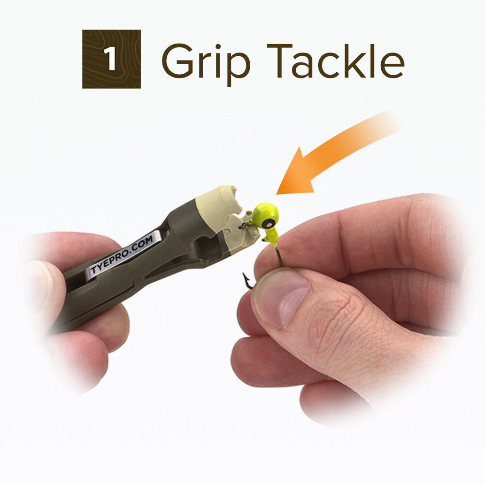 Fishing Knot Tying Tool with Line Clips and Lanyard - Hook & Jig Threader