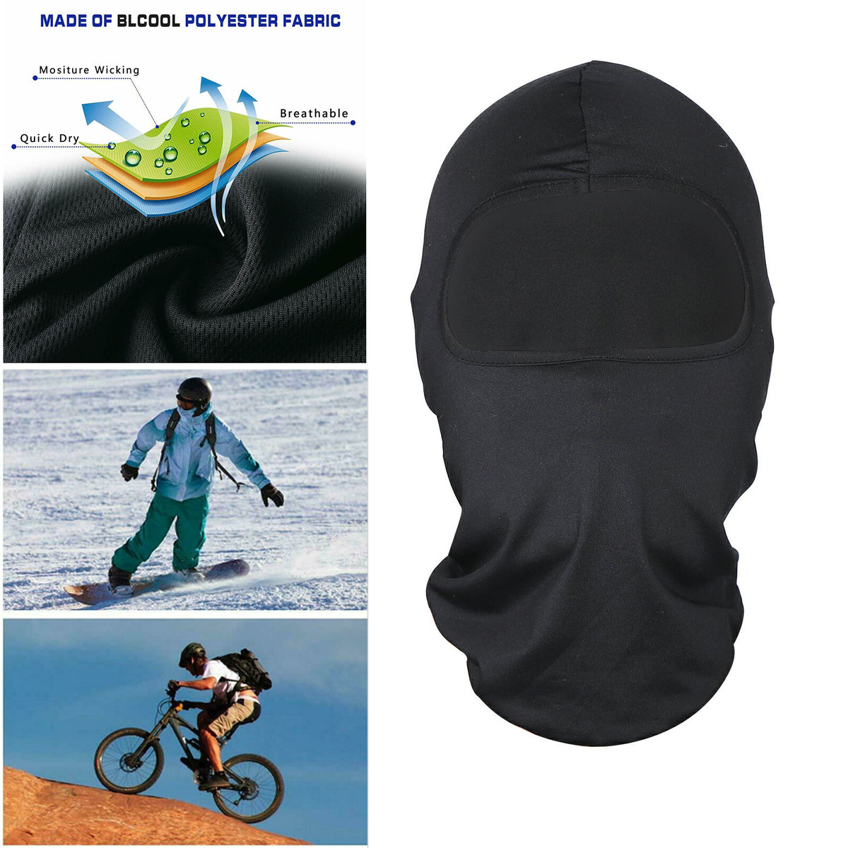Full Face Balaclava Mask UV Protection Outdoor Motorcycle Ski Unisex