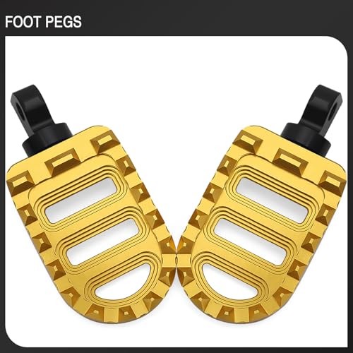 Small Gold Offroad Foot Pegs for Harley Dyna Motorcycle Footrests