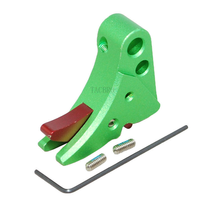 Anodized Aluminum Trigger Shoe with Safety for Gen 1-3 - Multiple Colors