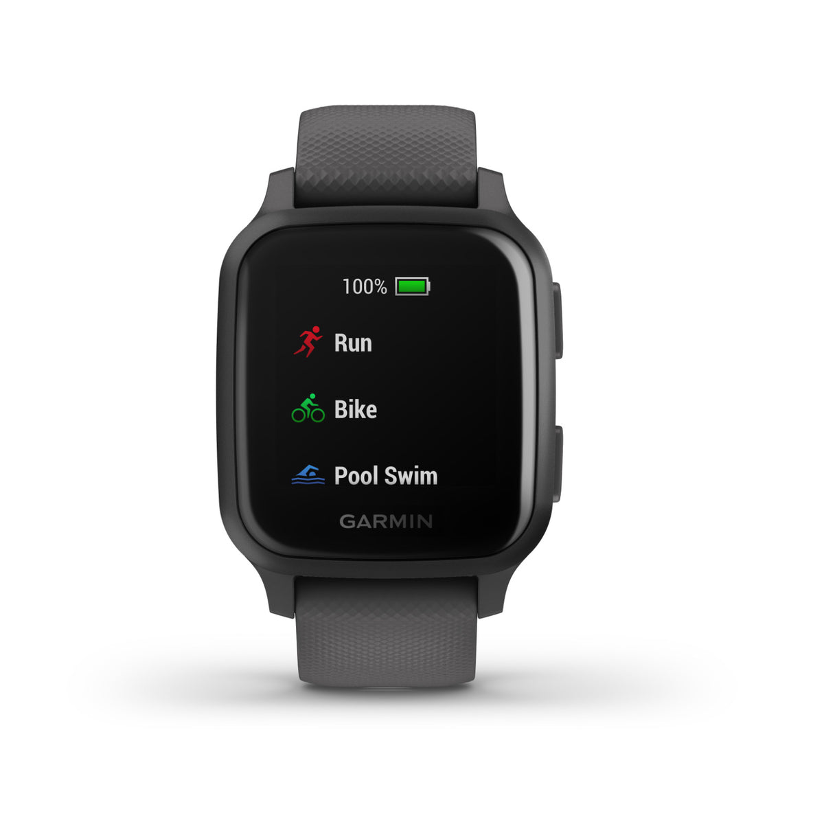 Garmin Venu Sq Shadow Gray Fitness Smartwatch with Slate Bezel - GPS & Health Monitoring