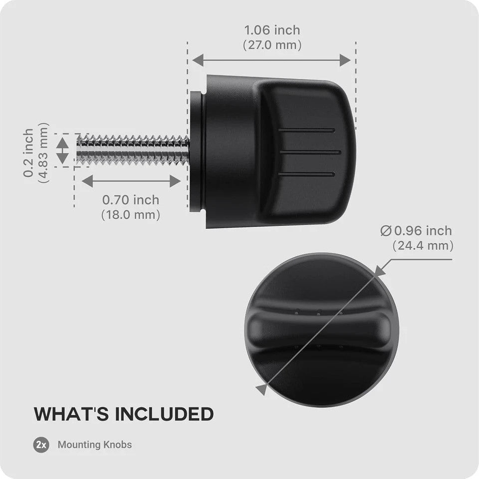 Marine Fish Finder Mounting Knobs Compatible with Humminbird Helix 7 Black