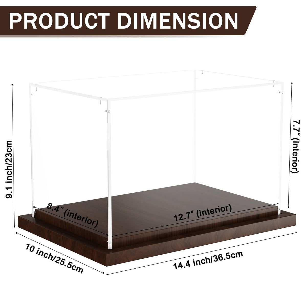 Acrylic Boxing Glove Display Case with Wooden Base - Dustproof & Elegant