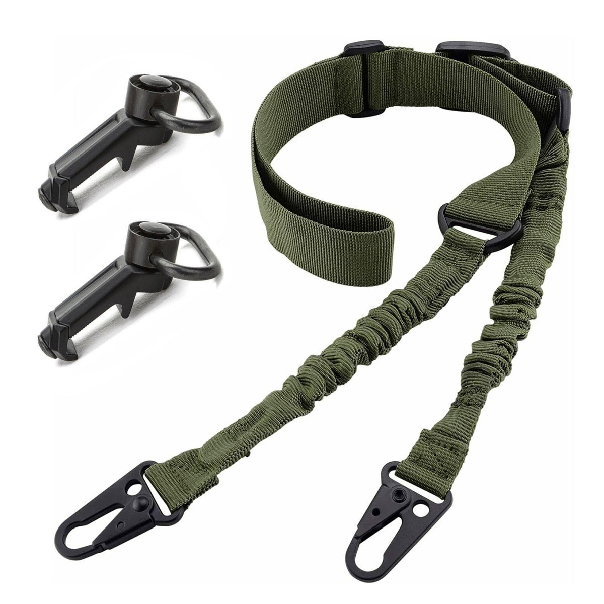 2 Point Rifle Sling with Quick-Detach QD Swivels & Mounts