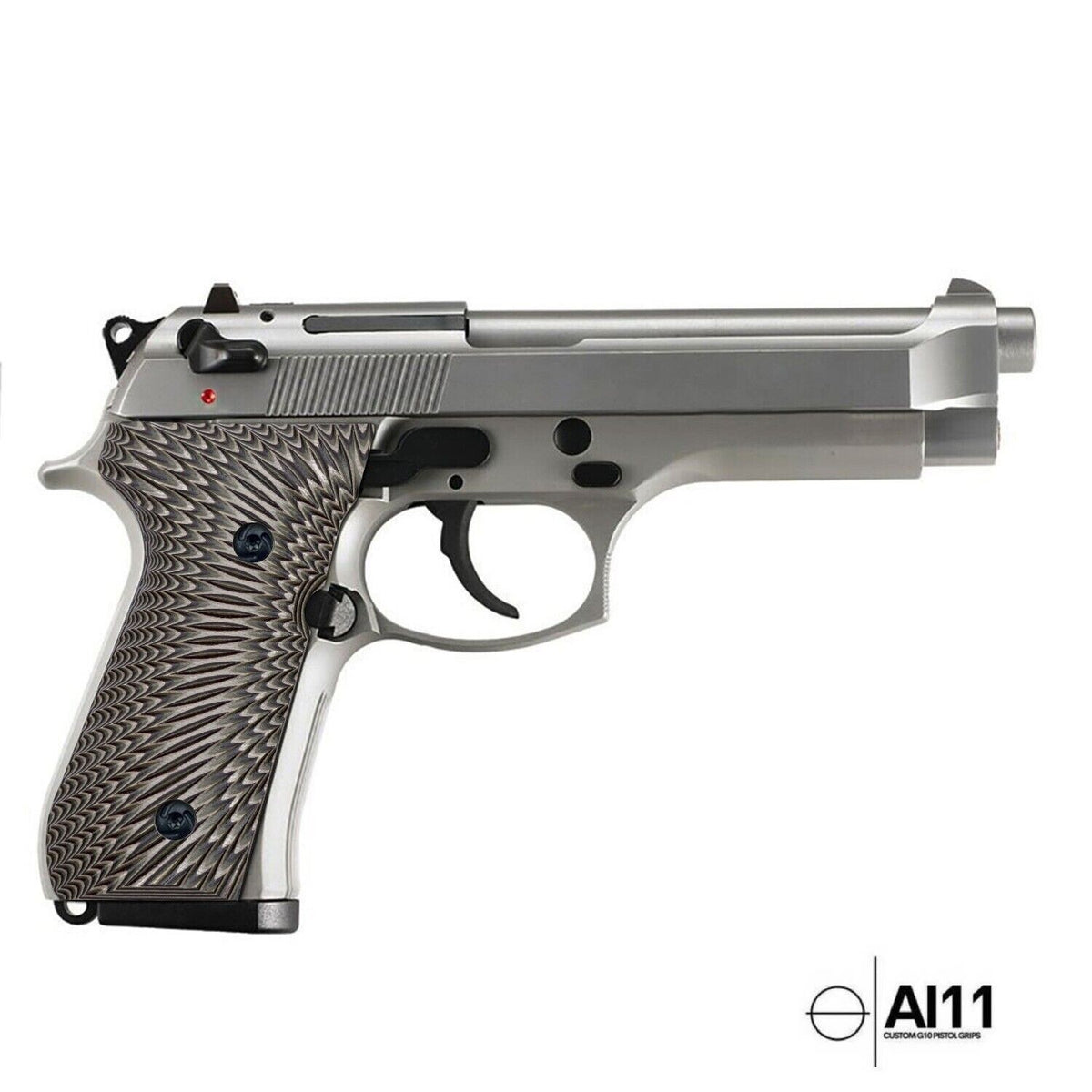 Beretta 92/96 Full Size G10 Grip Set - Green Sunburst Texture for Pistol