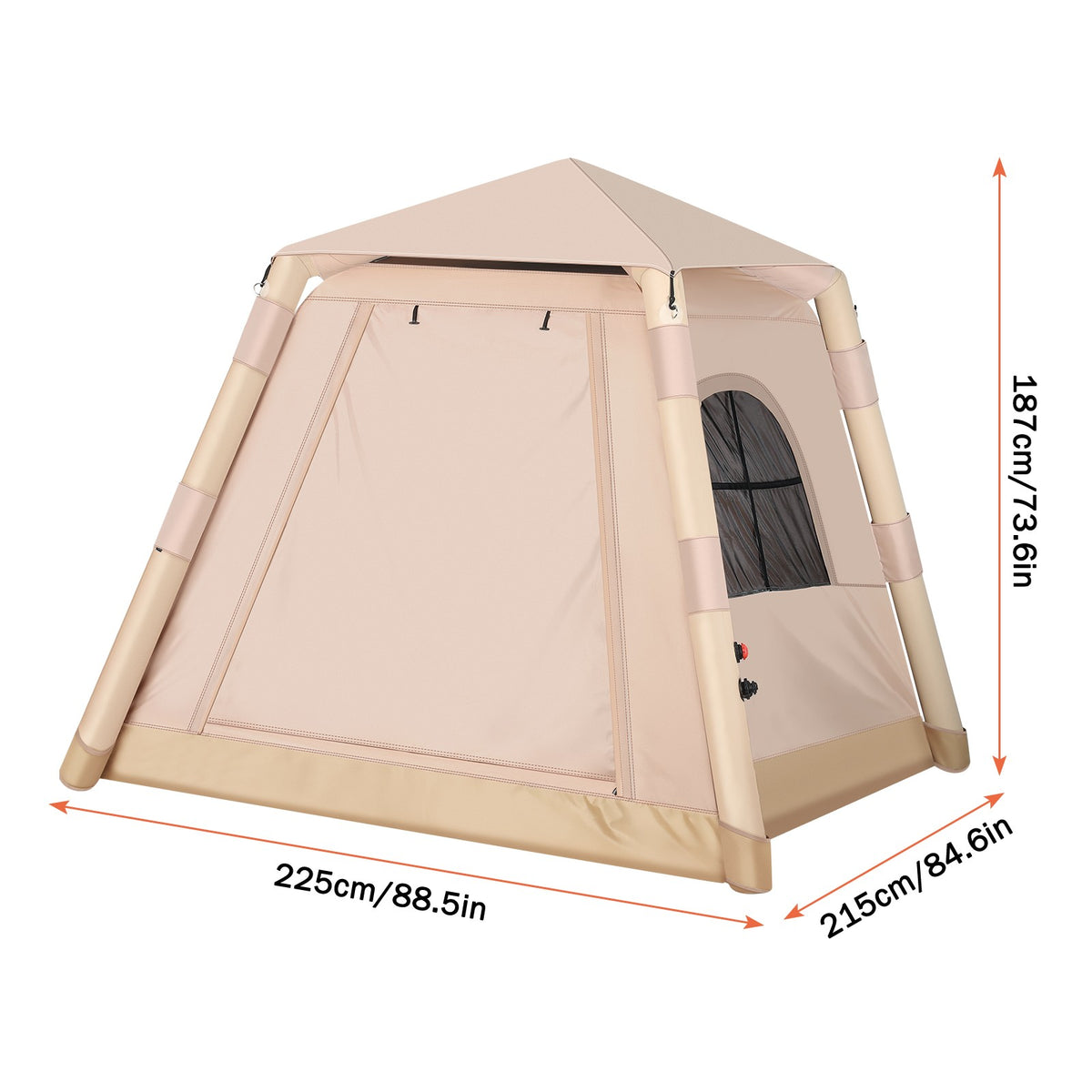 Inflatable Camping Tent for 2-4 People, Quick Setup Air Tent
