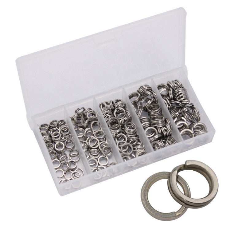 200PCS Stainless Steel Fishing Split Rings Assorted Sizes for Heavy Duty Fishing