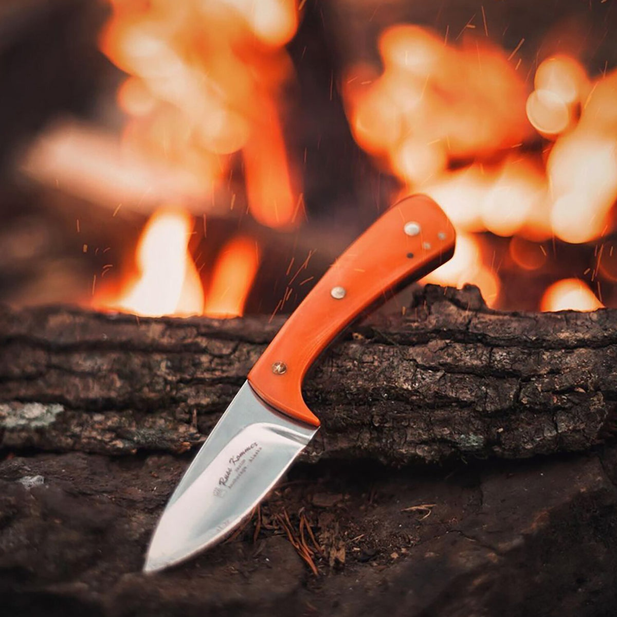 Fixed Blade Hunting Knife with D2 Steel Blade and Leather Sheath - Compact Outdoor Utility Knife