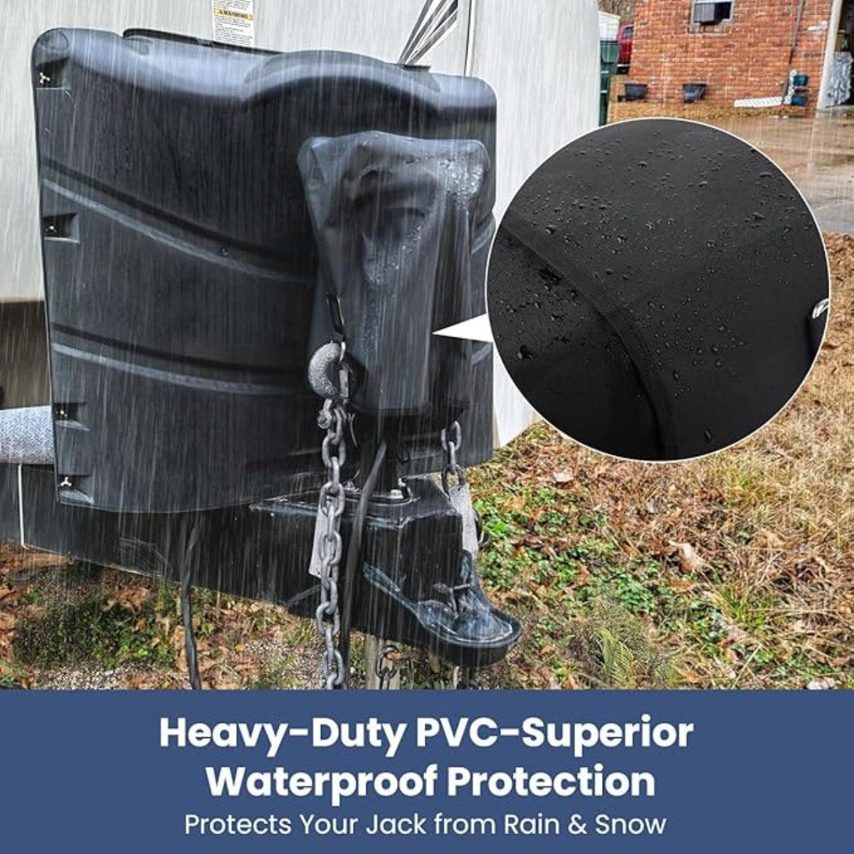 Waterproof RV Electric Tongue Jack Cover Universal Trailer Jack Protector