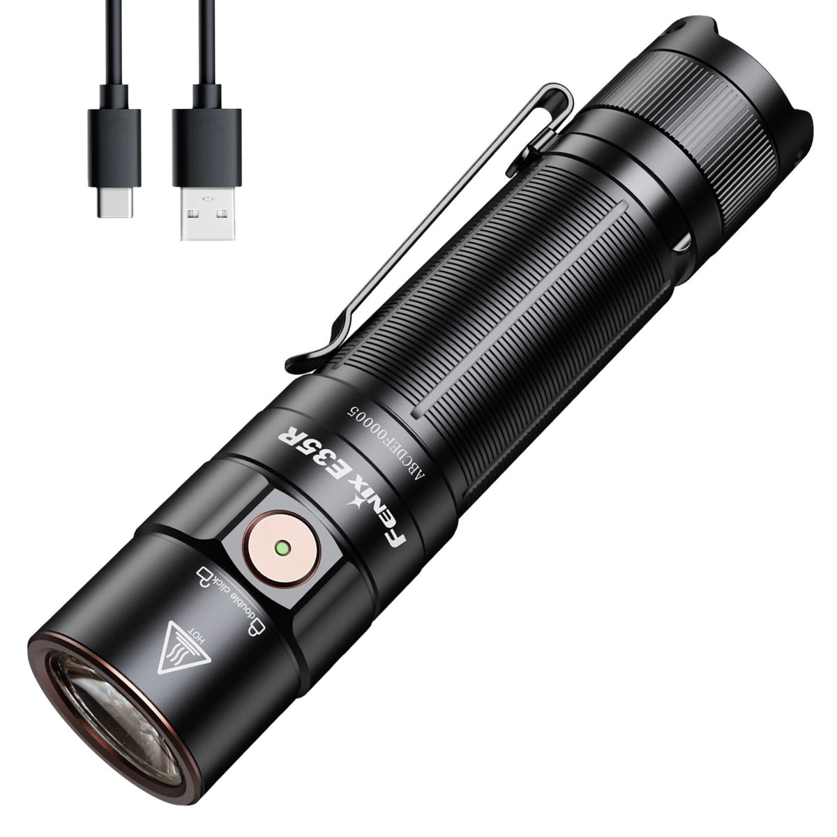 Rechargeable LED Flashlight 3100 Lumens with USB-C, Compact & Waterproof